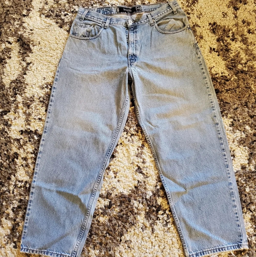 Vintage Levi Baggy Silver Tab Jeans 36x30 - Picture 4 of 7